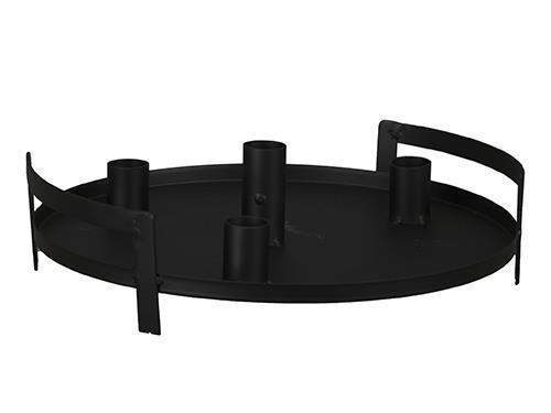 PORTACANDELE PIATTO 4POSTI H6 D25CM.