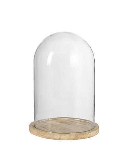 CAMPANA C/BASE LEGNO D17 H25CM.