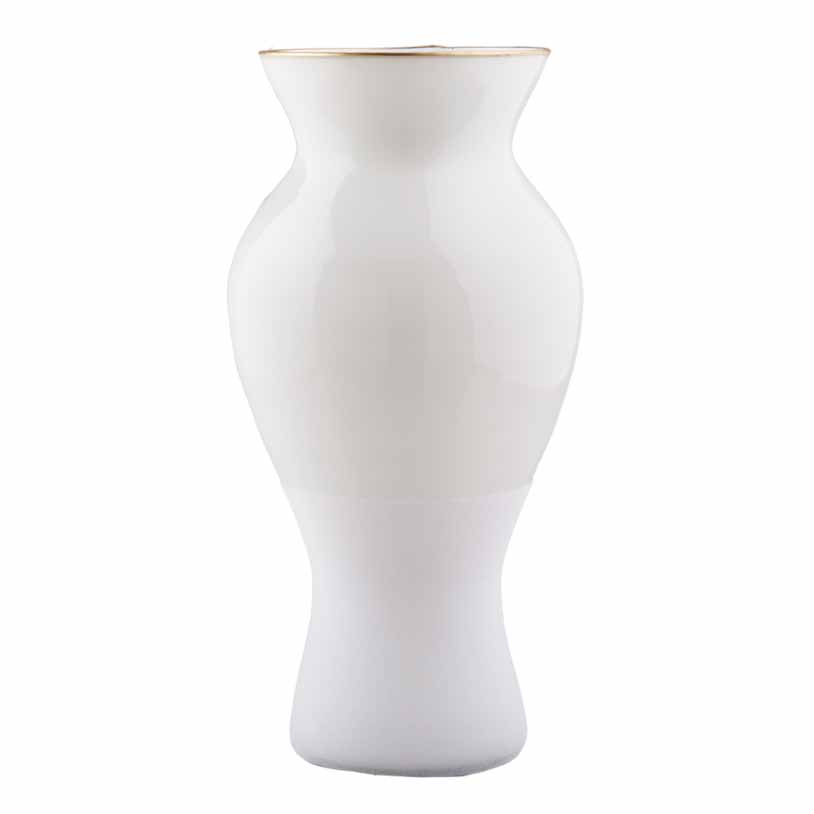 VASO FLORA D18 H37CM. BORMIO BIANCO