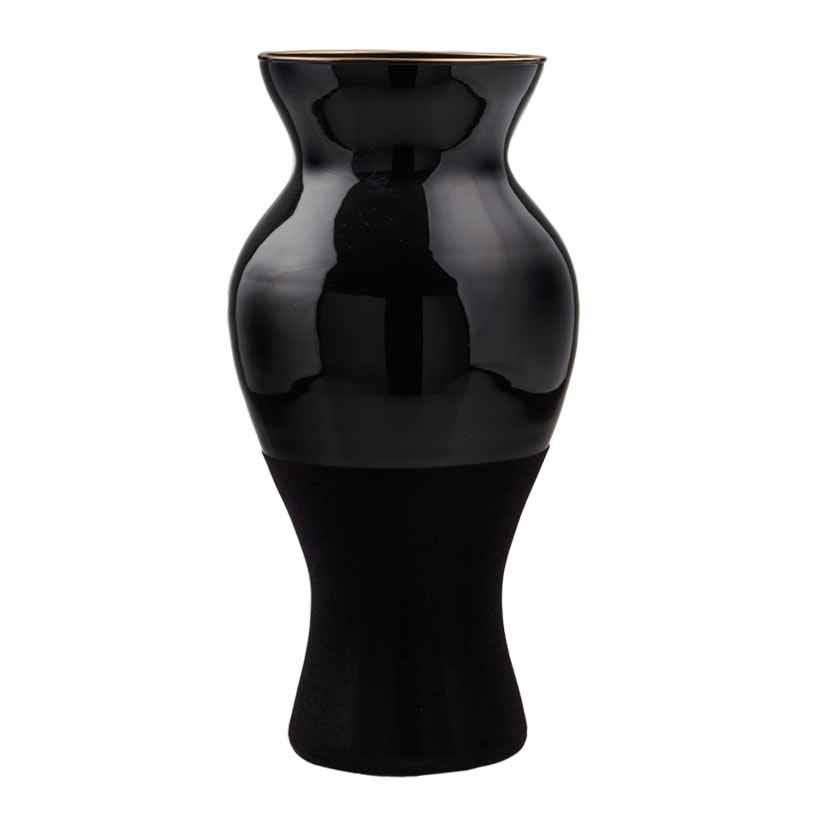 VASO FLORA D18 H37CM. BORMIO NERO