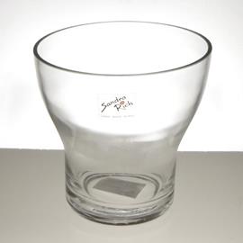GLASS FLOWER POT H.13 D.13CM.
