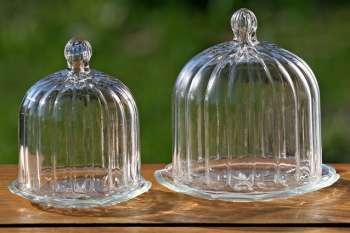 CAMPANA VETRO C/BASE H14 D13CM.