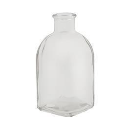 GLASS BOTTLE  H8,5 D7,5CM. TRASP