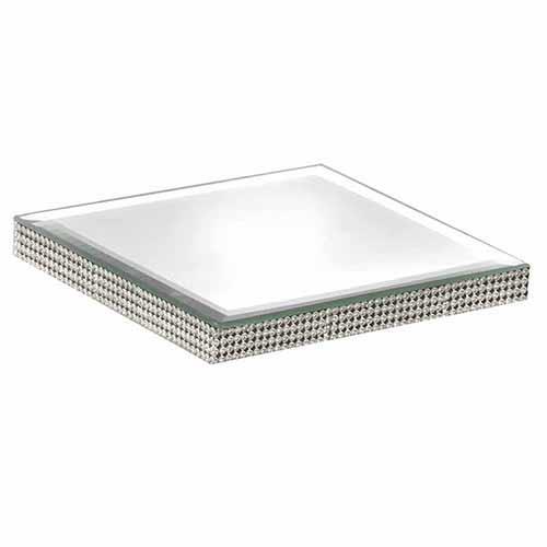 SPECCHIO QUAD. 25X25 H.1,90CM. C/STRASS