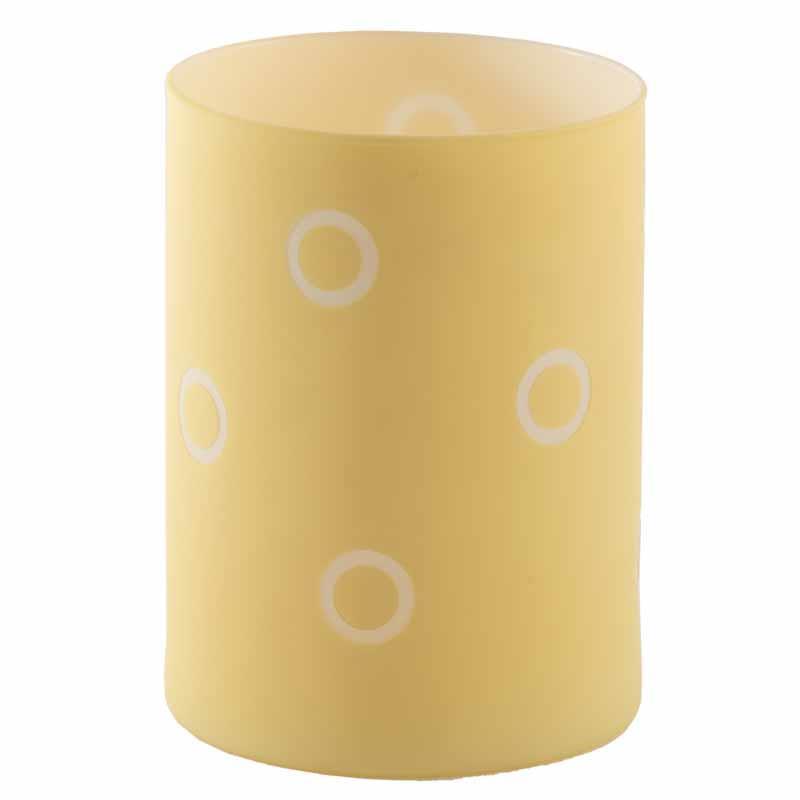 CILINDRO C/POIS H.10 D10CM. GIALLO