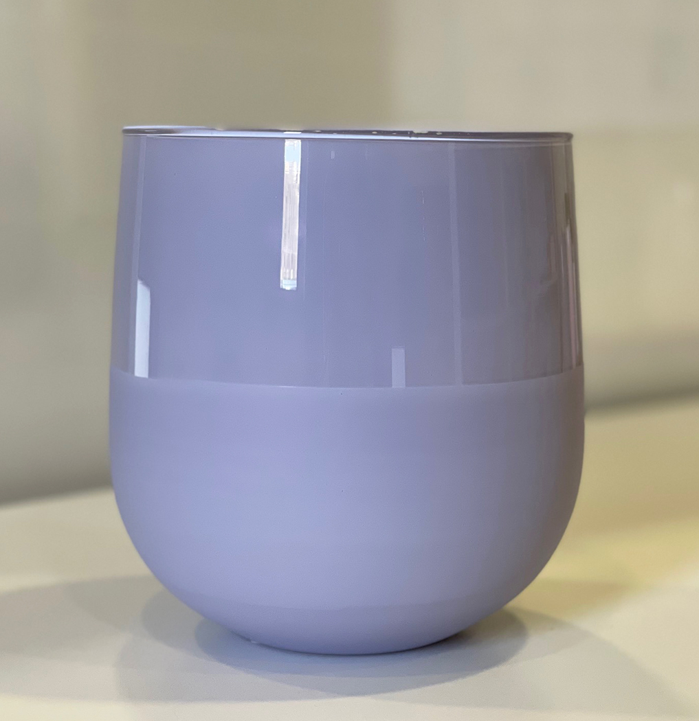 VASO BASE BOMBATA H17,6 D16,5CM. LILLA