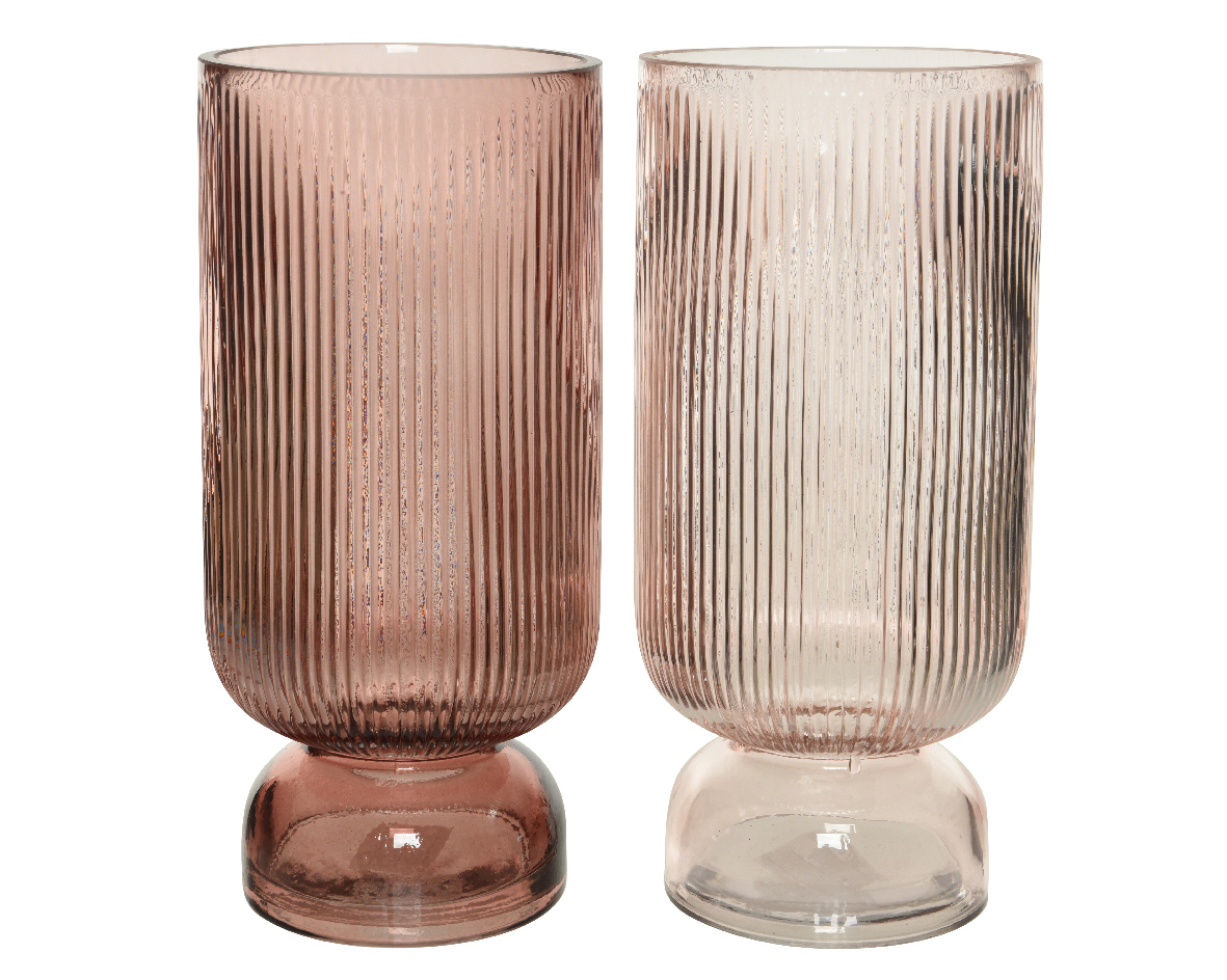 VASO VETRO DRITTO H25,5 D12,5CM. SALM.  --NETTO-------