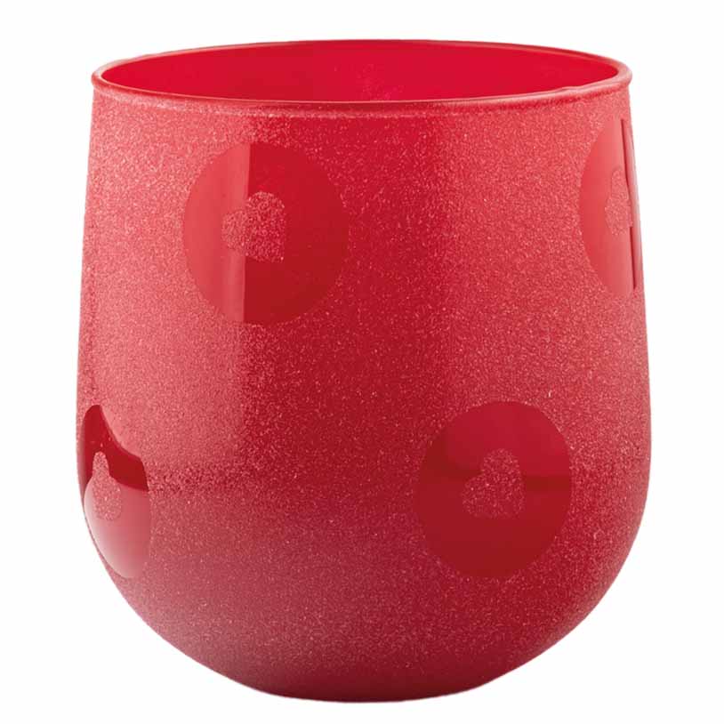 VASO UAU D13 H14CM. 6PZ. LAMBRO ROSSO