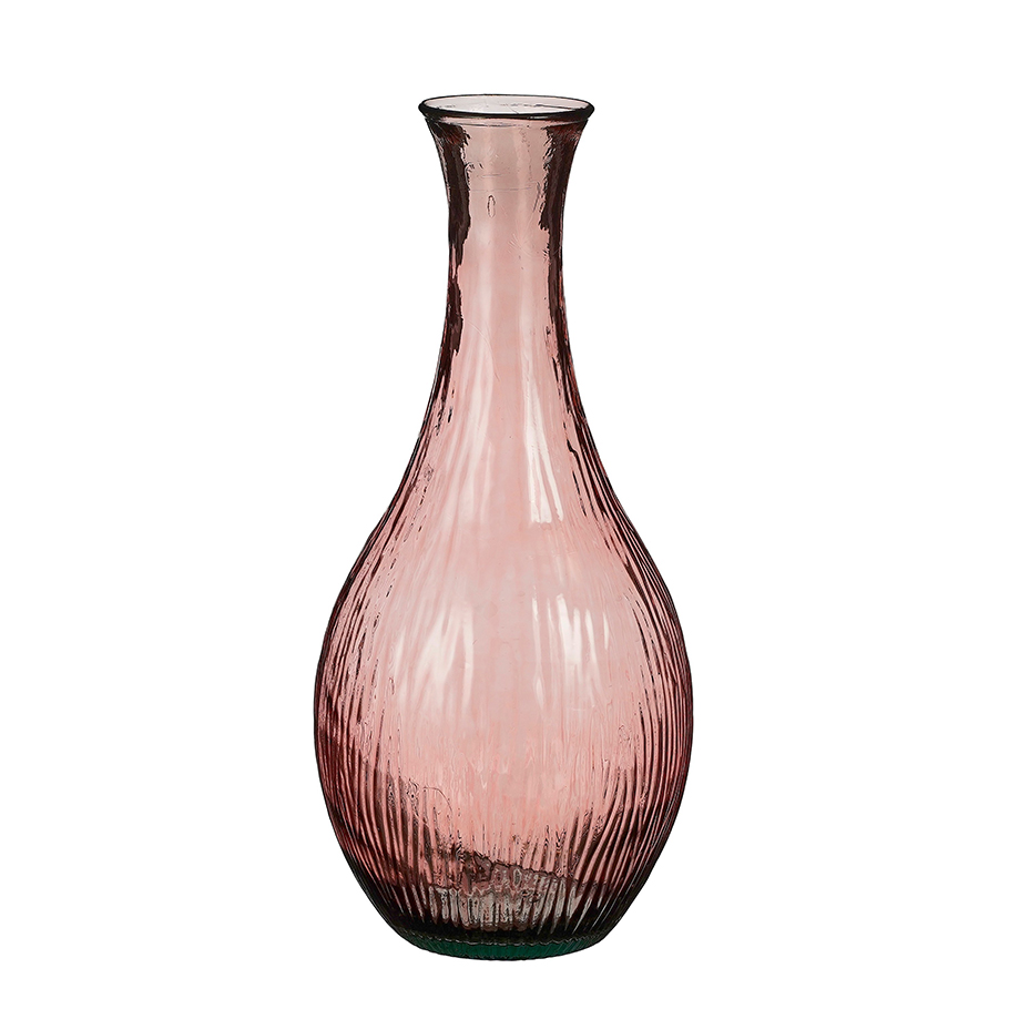BOTTIGLIA D34 H75CM. VETRO RECIC. ROSA