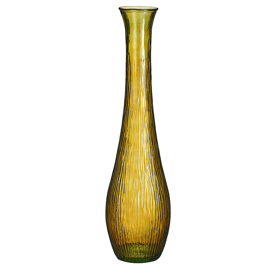 BOTTIGLIA D25 H99CM. VETRO RECIC. OCRA