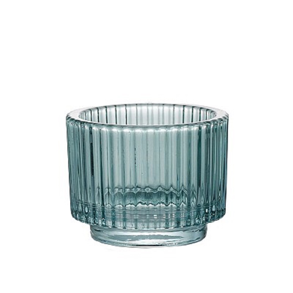 PORTACAND. RIGATO 4PZ. D9,5 H7CM. CELESTE