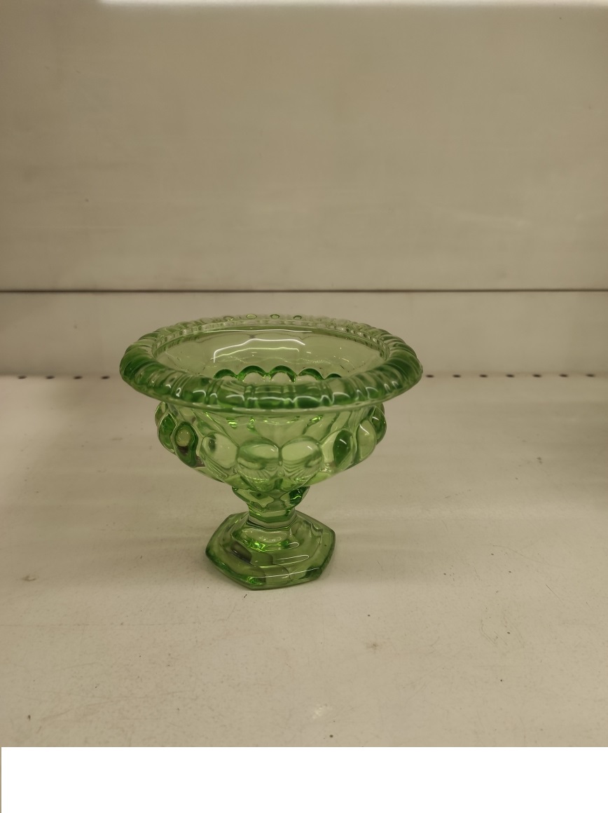 CENTROTAVOLA C/PIEDE D12 H11CM. VERDE MELA
