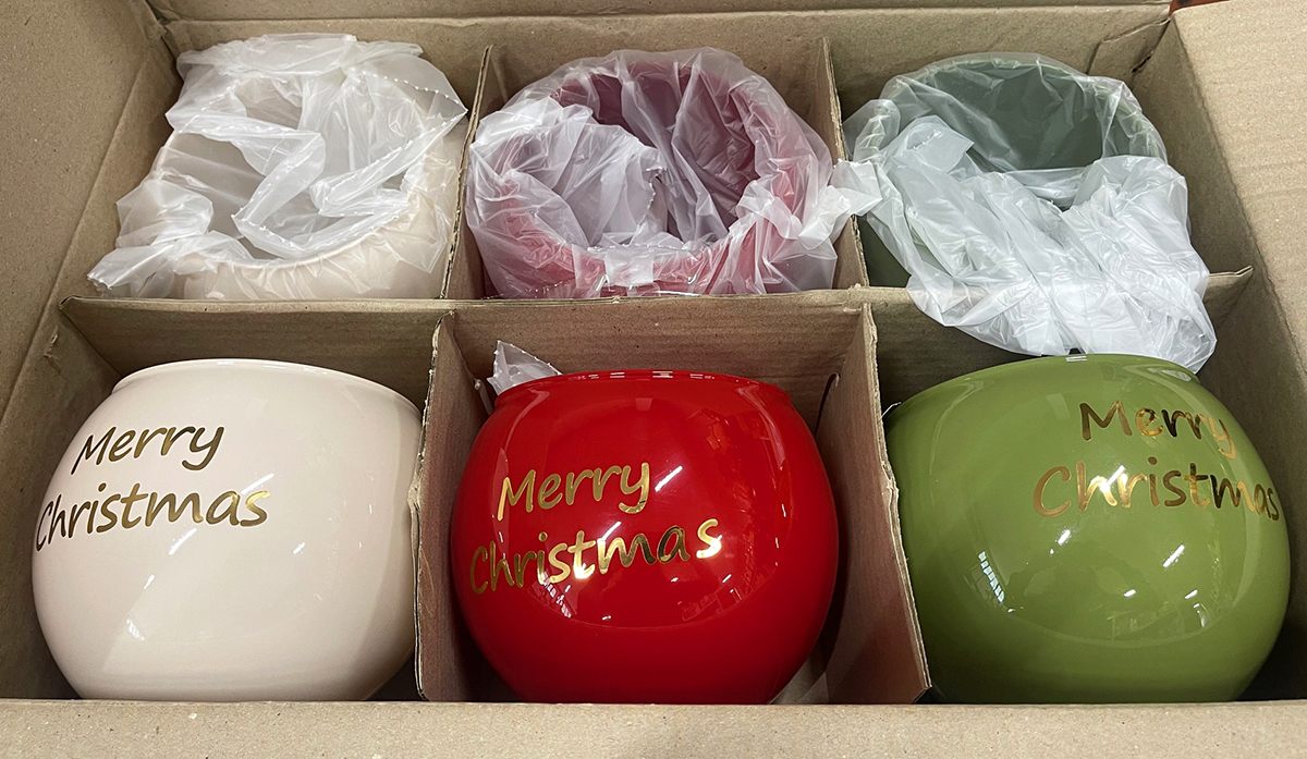 SFERA MERRY XMAS D16 H12,5CM. 6PZ.3COL.ASS.