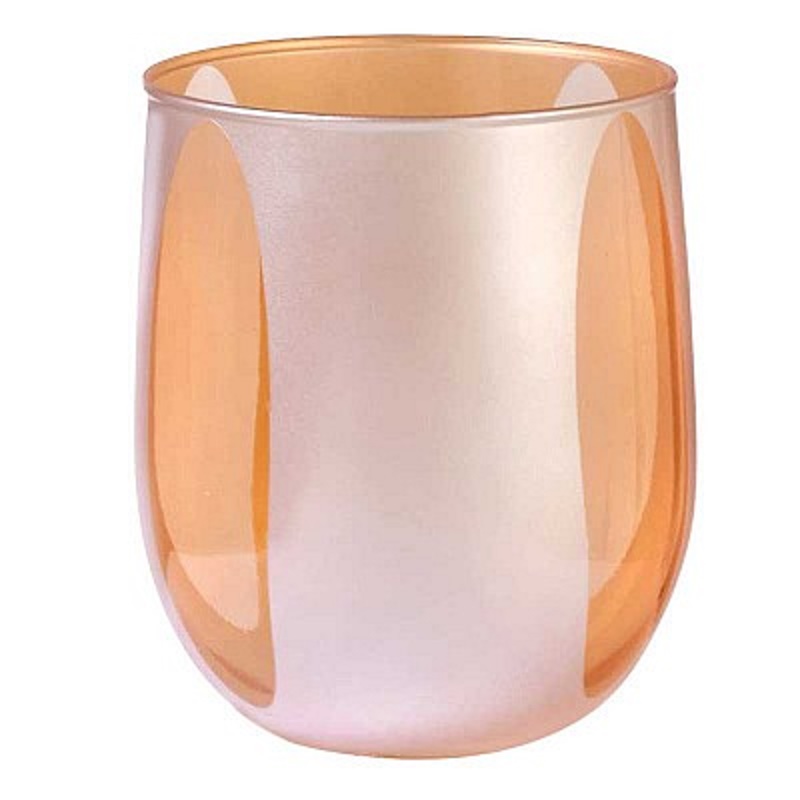 VASO SATIN. D13 H14CM. ARANCIO
