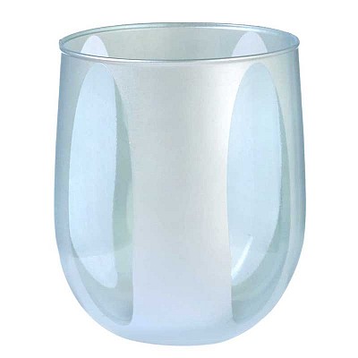 VASO SATIN. D13 H14CM. CELESTE