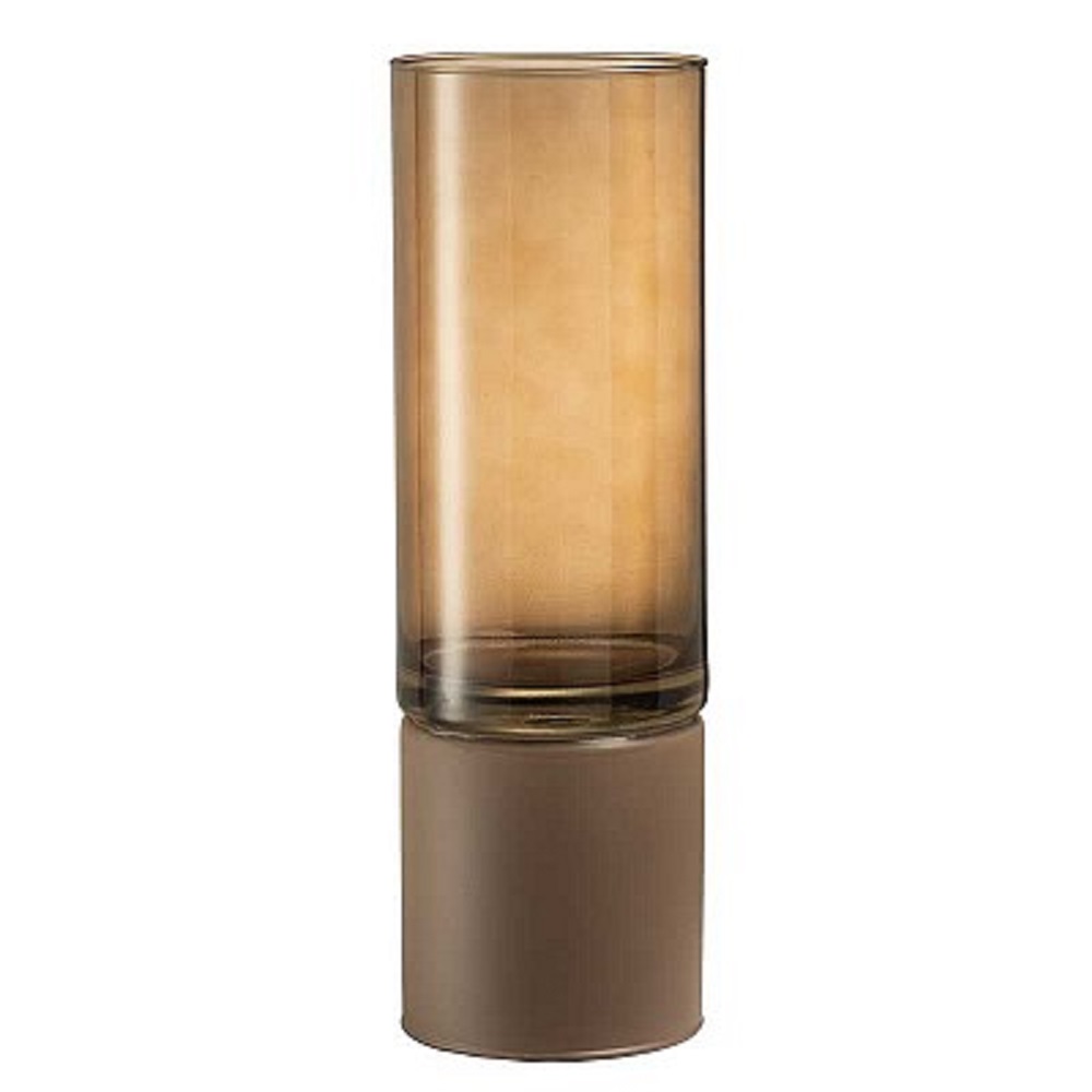 CILINDRO DOPPIO LUCIDO D12 H20+BASE H12CM. CAPPUCC.