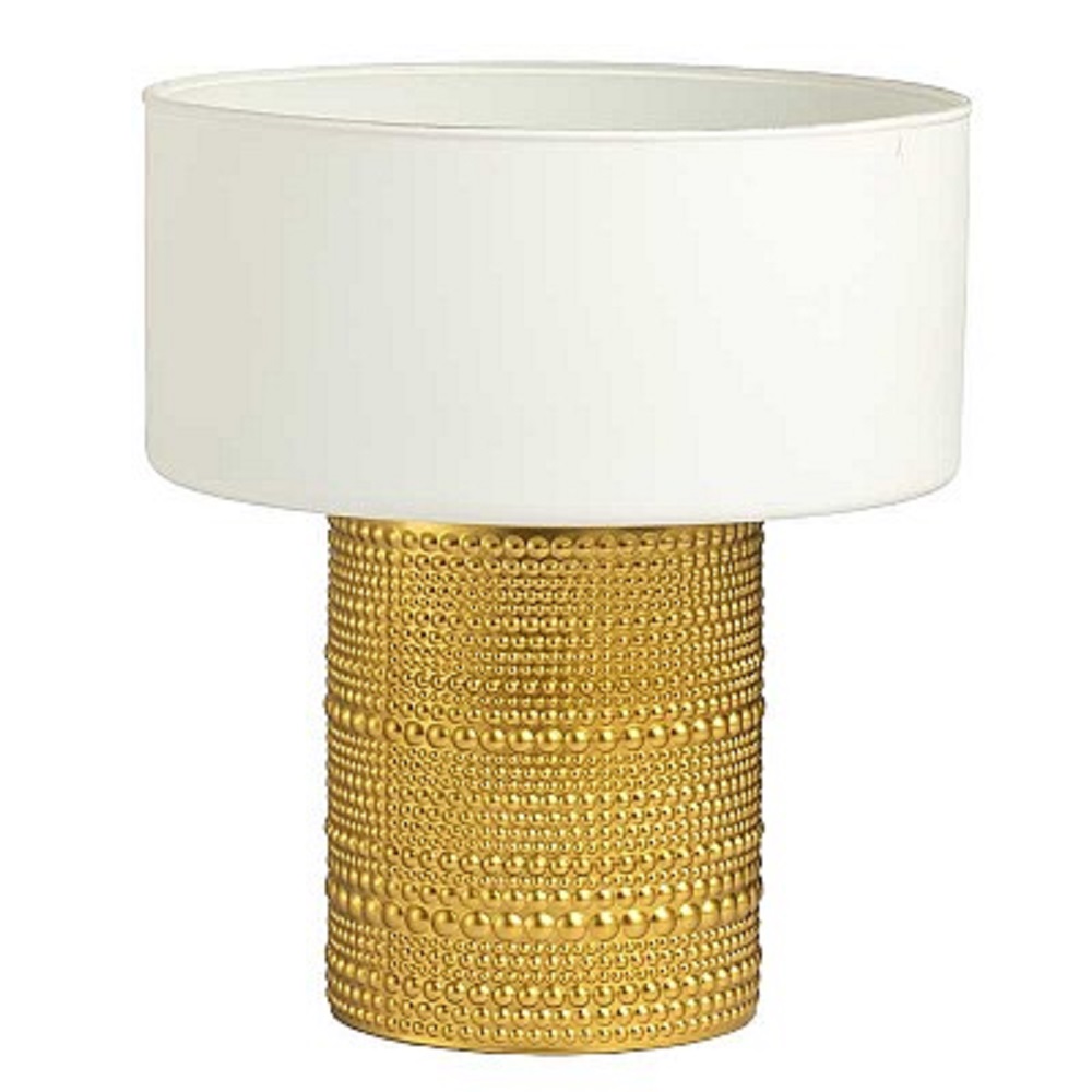CILINDRO BIANCO D19 H9 +BASE ORO D9 H12CM.