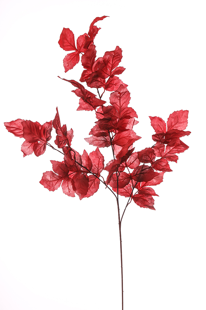 RAMO FOGLIE BACCHARIS 100CM. 2PZ. ROSSO SC.