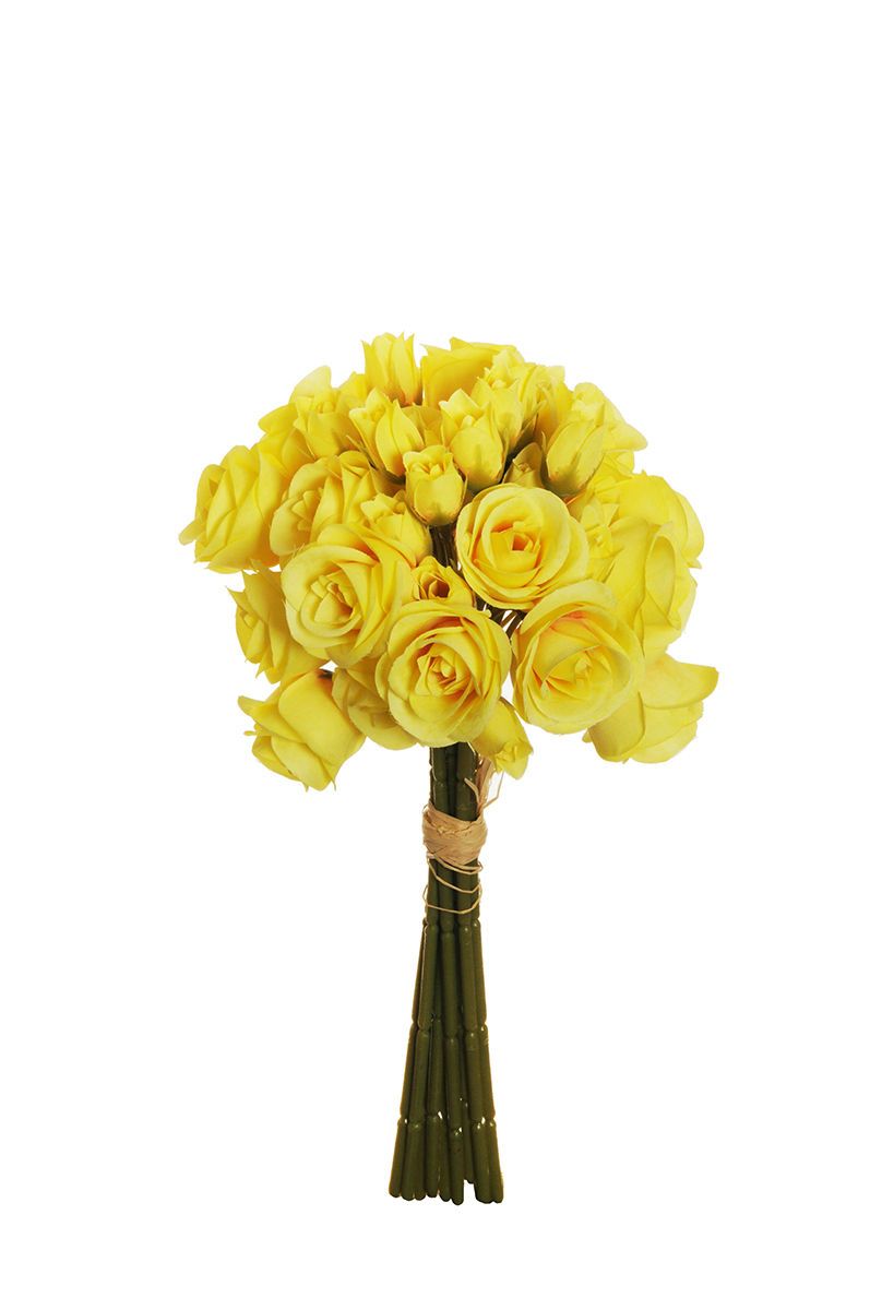 ROSE MINI ANNA BUNDLE X9 18FIORI 30CM. LT YELL