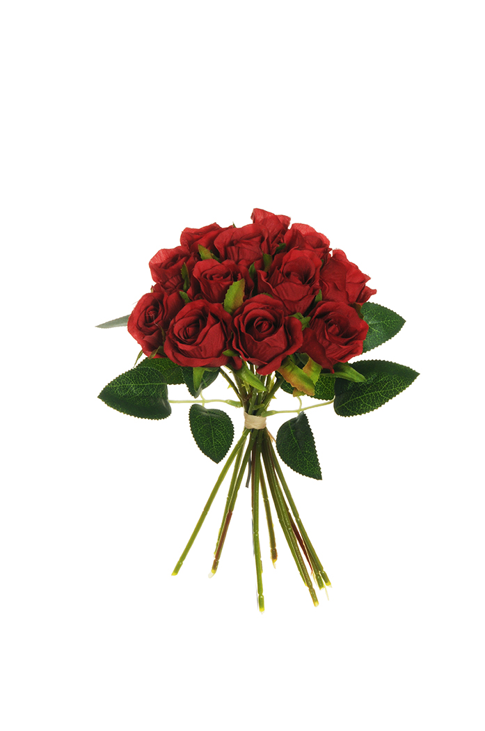 CHLOE ROSE BUD BUNDLE X12 25CM. ROSSO