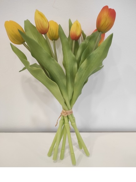 TULIPANI BUNDLE 7STELI 30CM. COMBI YEL/ORA