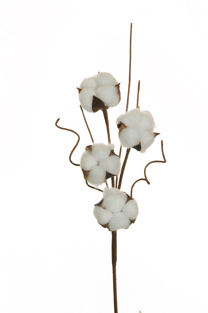 RAMO COTONE SPRAY 4FIORI 40CM. 3PZ.