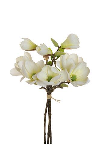 MAGNOLIA MAZZ. 3STELI 43CM. BIANCO