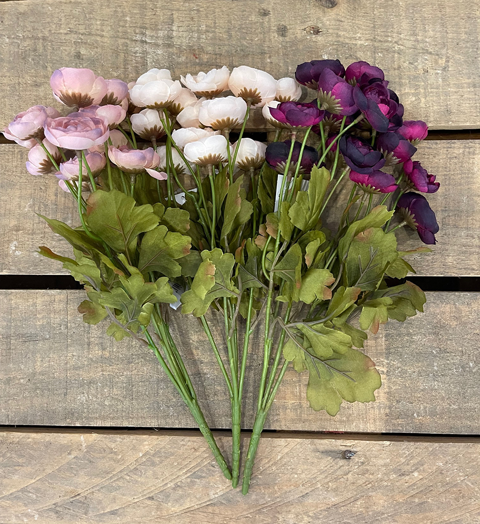 RANUNCULUS BUSH X5 38CM. 3PZ.COL.ASS.