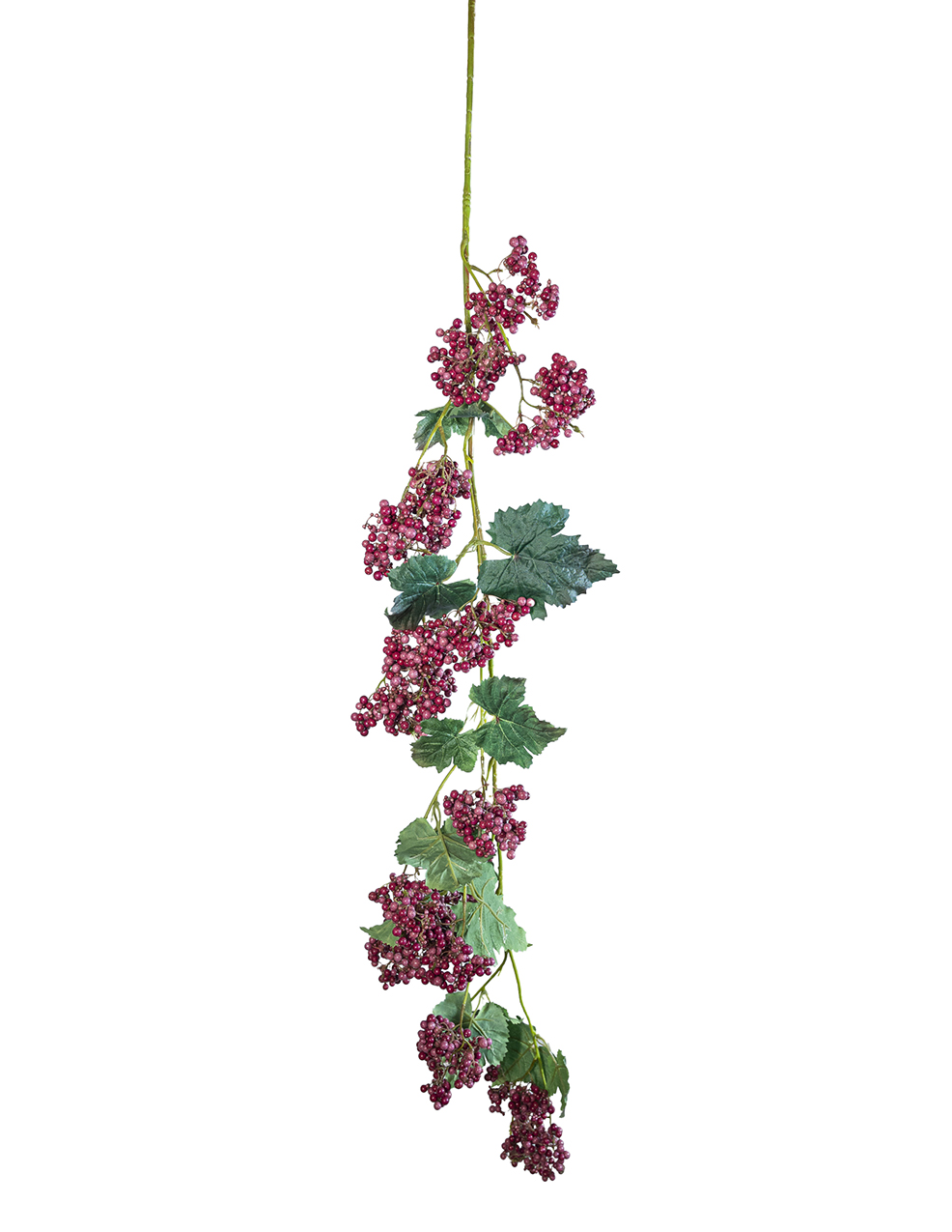 FESTONE BACCHE C/FOGLIE 150CM. FUCSIA