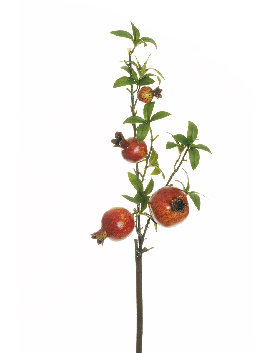 RAMO DI MELOGRANO C/4FRUTTI 70CM. 2PZ.