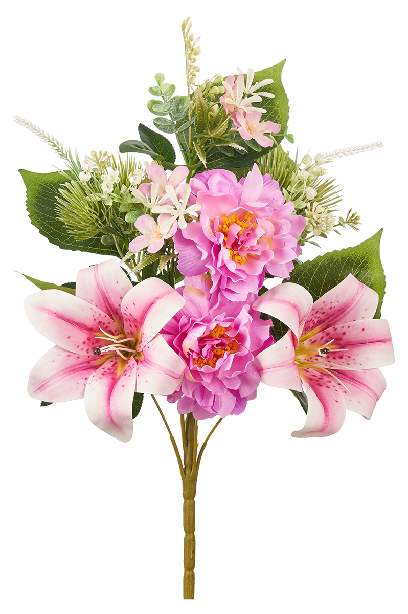FRONTALE PEONIE E LILIUM 45CM. LAVANDA