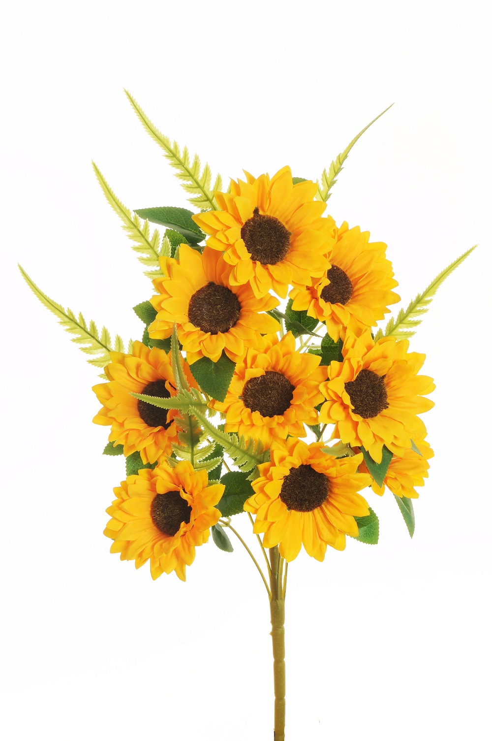 GIRASOLE BUSH FRONTALE X9 48CM. GIALLO