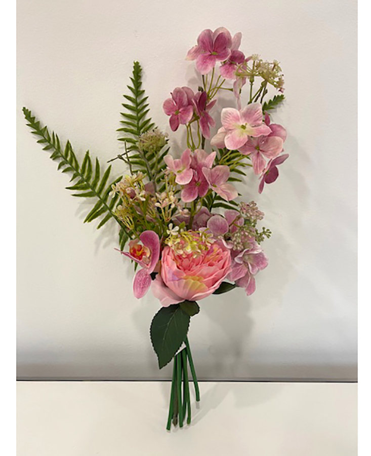 BUNDLE PEONY,HYDRANG. E ORCHID 50CM. ROSA
