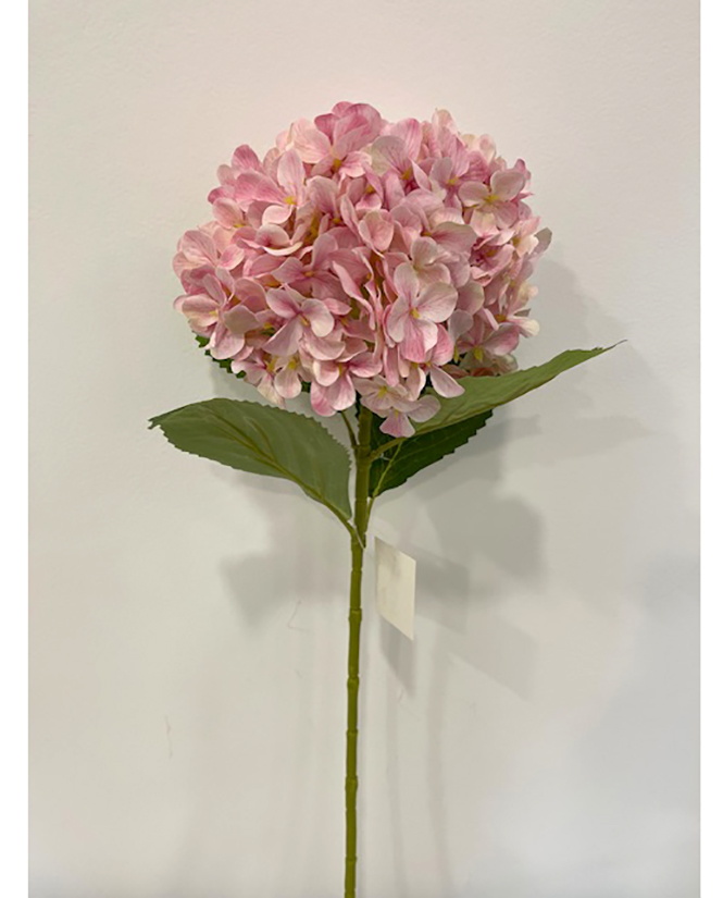 HYDRANGEA SPRAY C/4FOGLIE 65CM. ROSA CH.