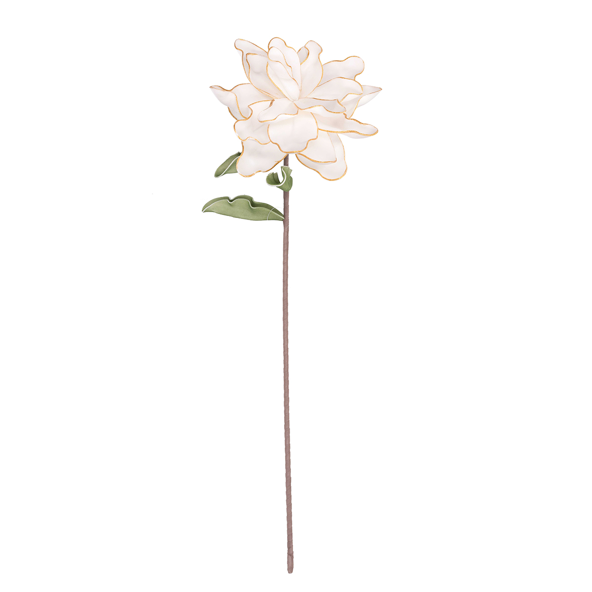 FIORE MAGNOLIA FOAM 86CM. BIANCO E ORO