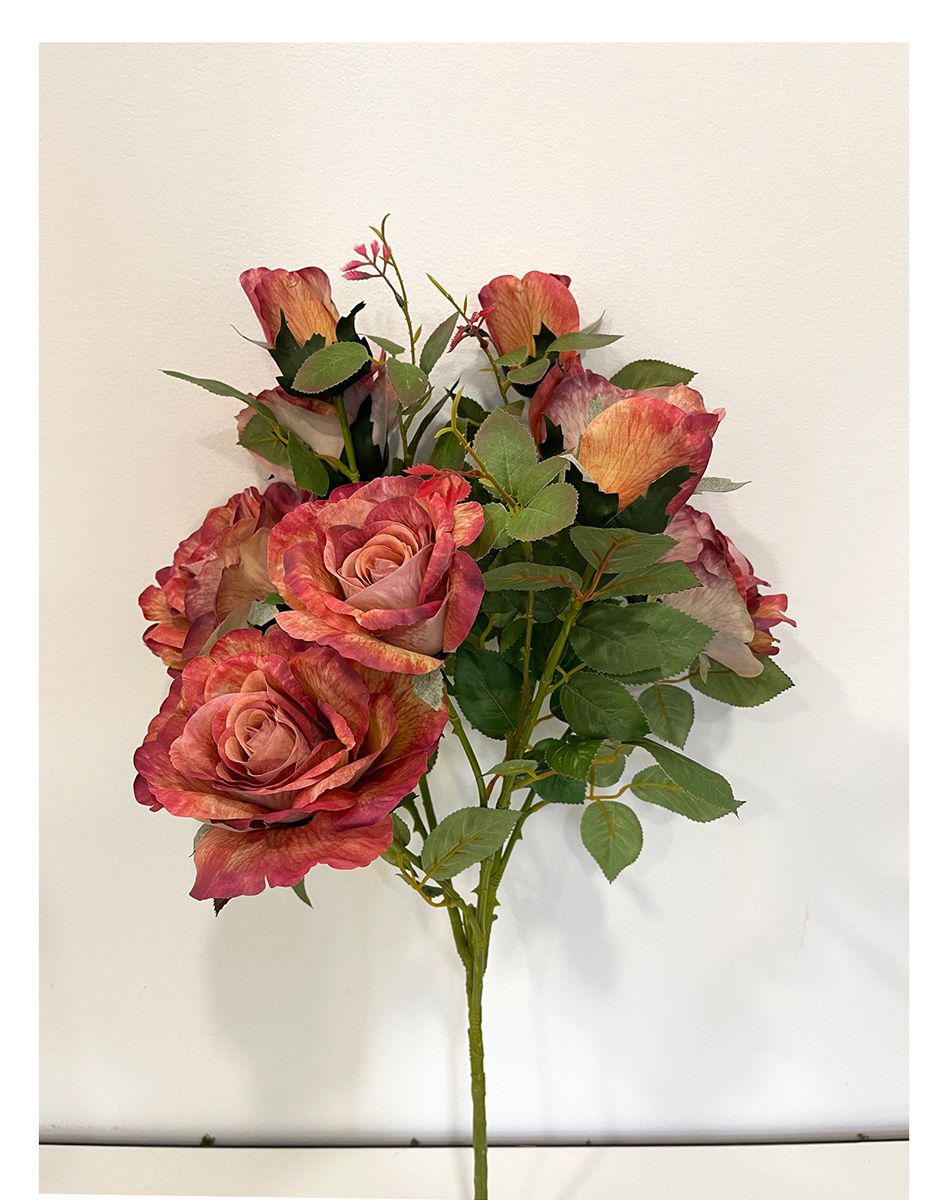 ROSE BUSH AUTUN. 3FIORI  70CM. DUSTY PINK