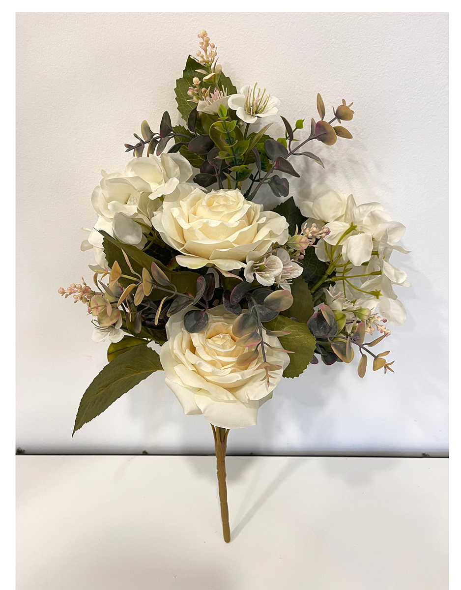 FRONTALE ROSE E HYDRAN. X8 50CM. IVORY