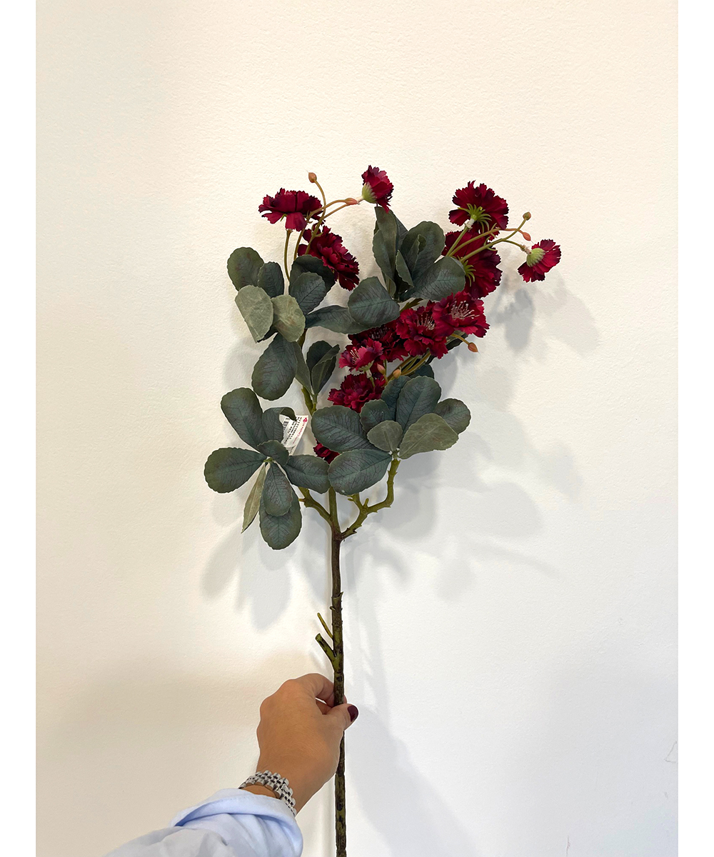 BLOSSOM SPRAY 90CM. WINE RED