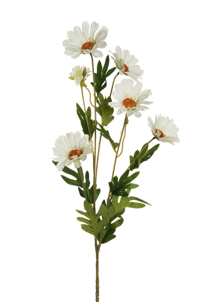 MARGHERITA SPRAY X5FIORI 79CM. 3PEZZI BIANCO