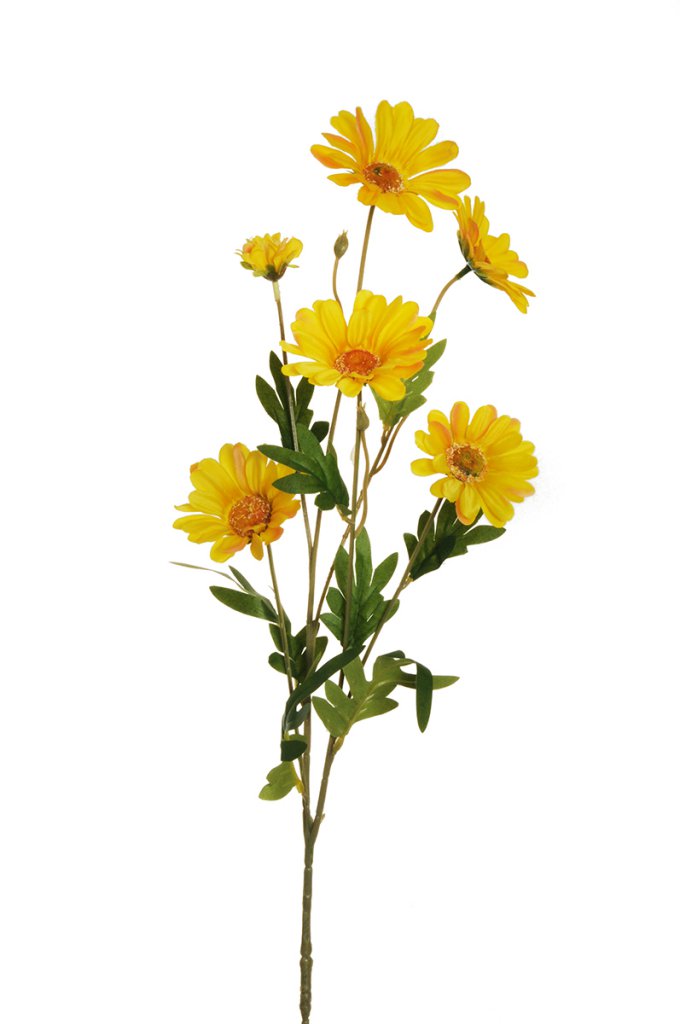 MARGHERITA SPRAY X5FIORI 79CM. 3PEZZI GIALLO