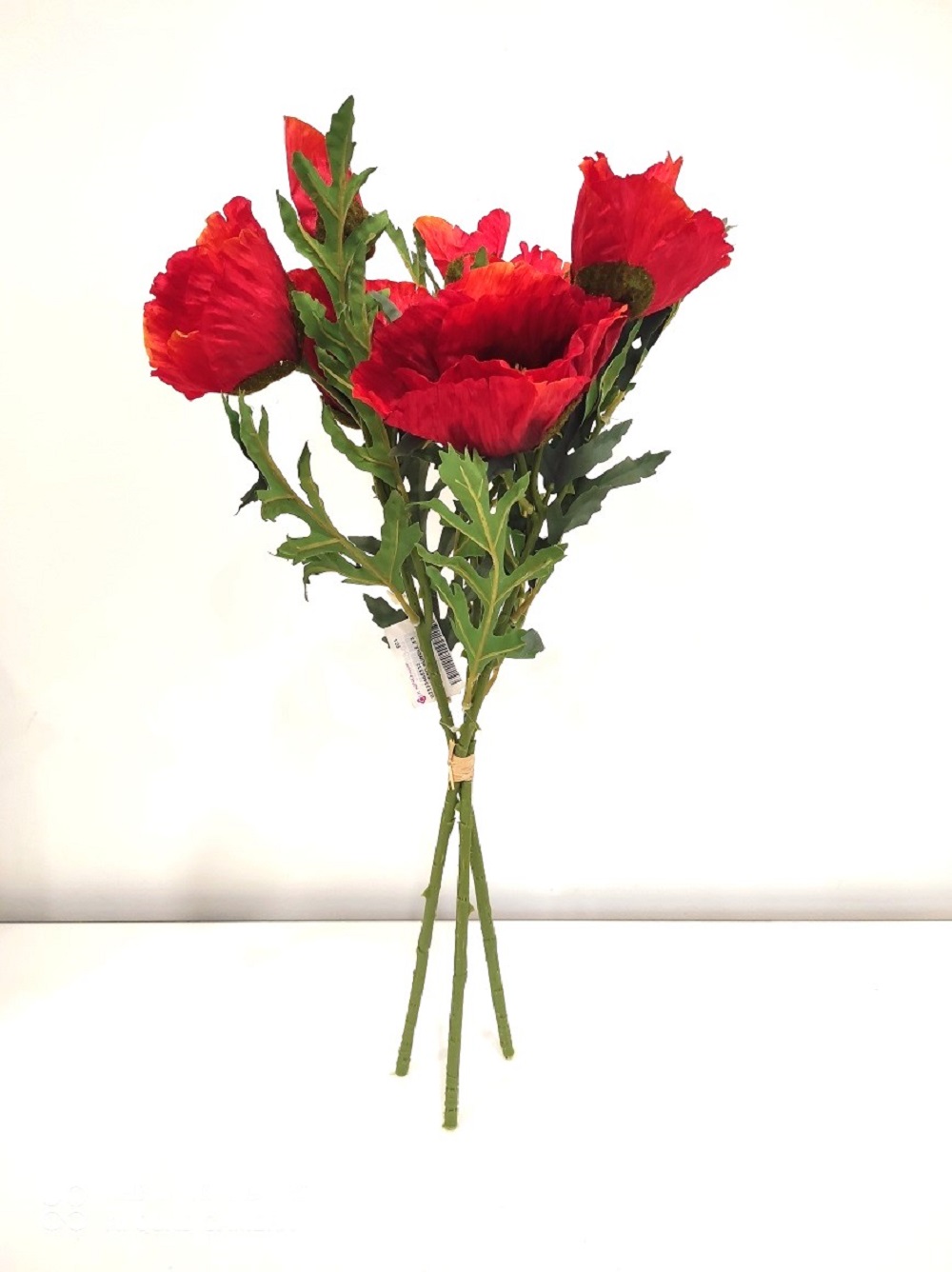 PAPAVERO BUNDLE X3 60CM. ROSSO