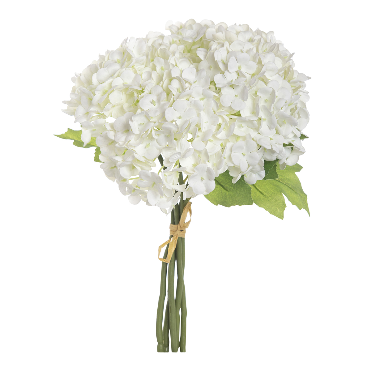 HYDRANGEA BOUQUET 5STELI 30CM.REAL TOUCH BIANCO
