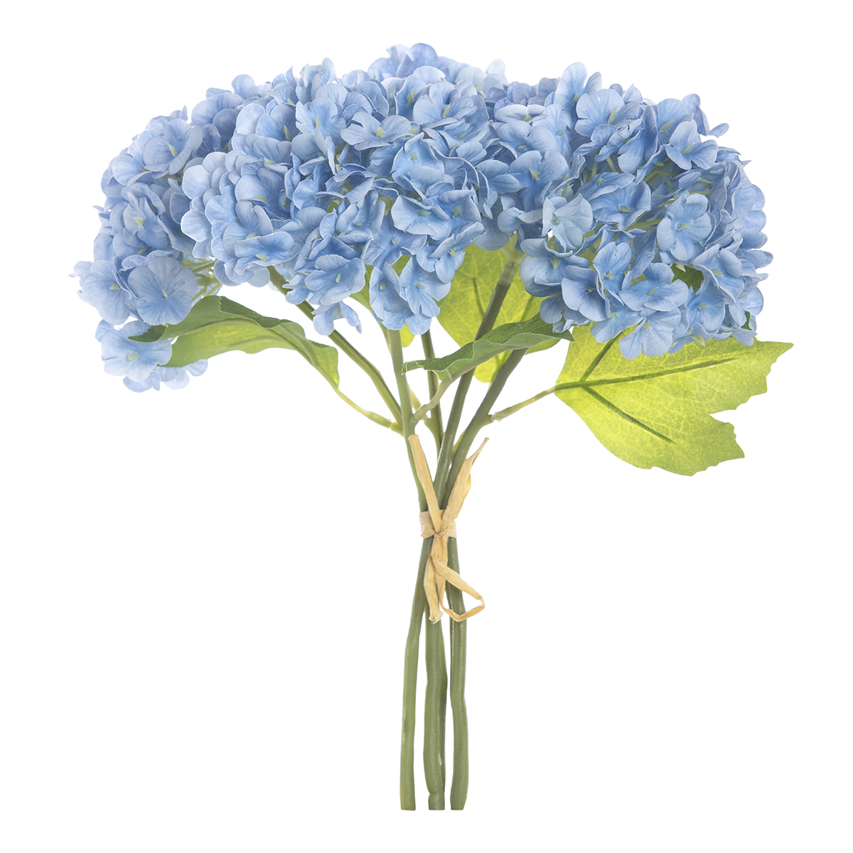 HYDRANGEA BOUQUET 5STELI 30CM.REAL TOUCH CELESTE