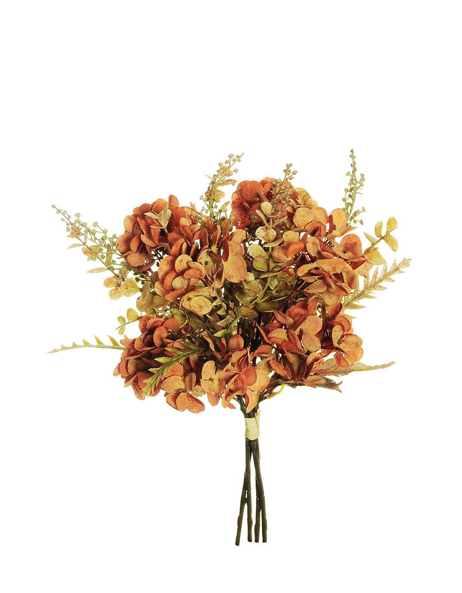 BUNDLE HYDRANGEA ARBOR. 4STELI 37CM. ARANCIO