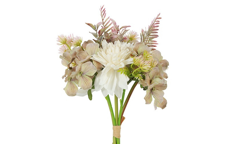 BUNDLE ROSA, DAHLIA 6STELI 29CM. CREMA