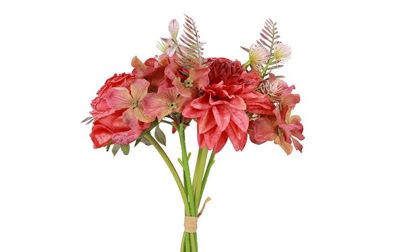 BUNDLE ROSA, DAHLIA 6STELI 29CM. CORALLO