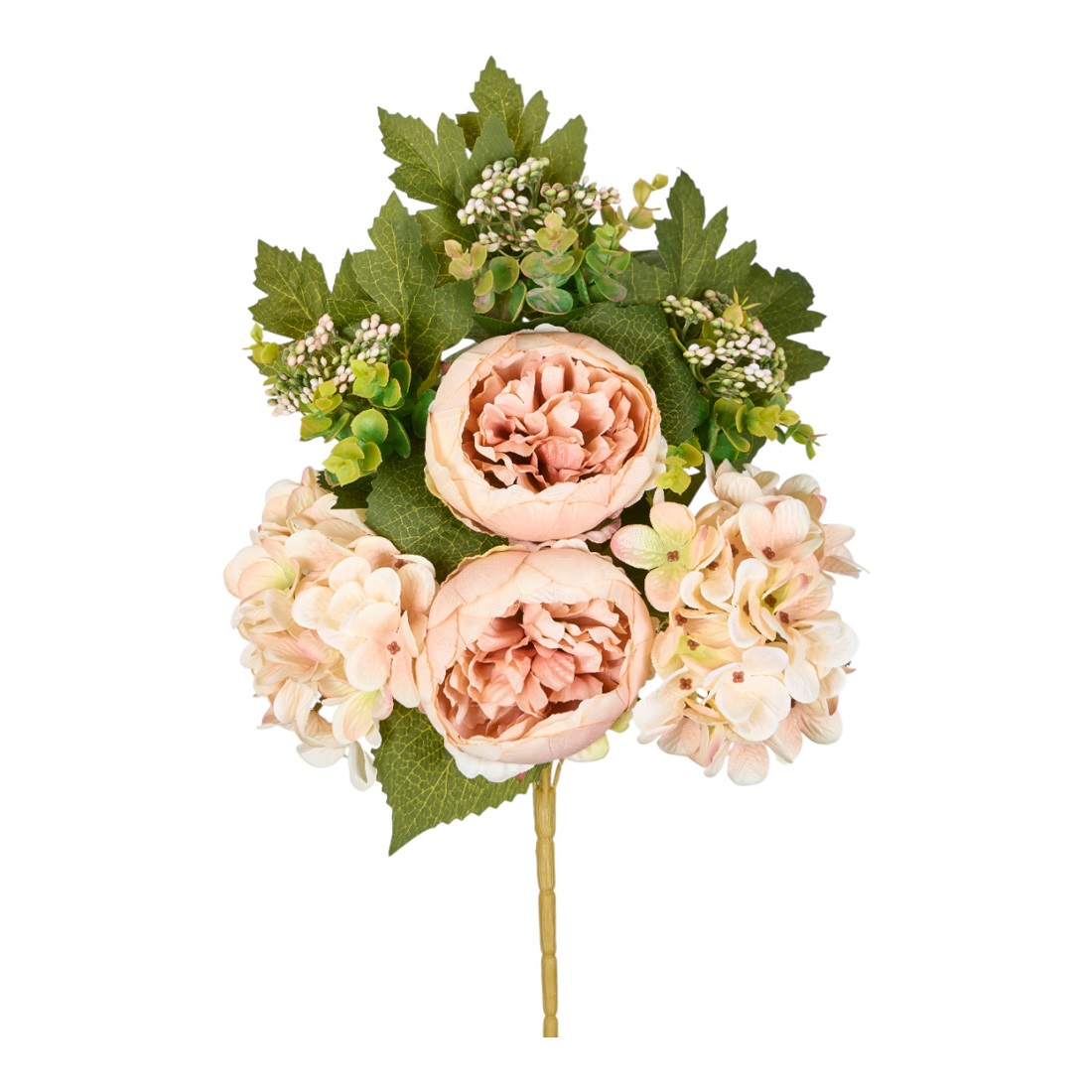 FRONTALE PEONIE HYDRANG. L50CM. BEIGE