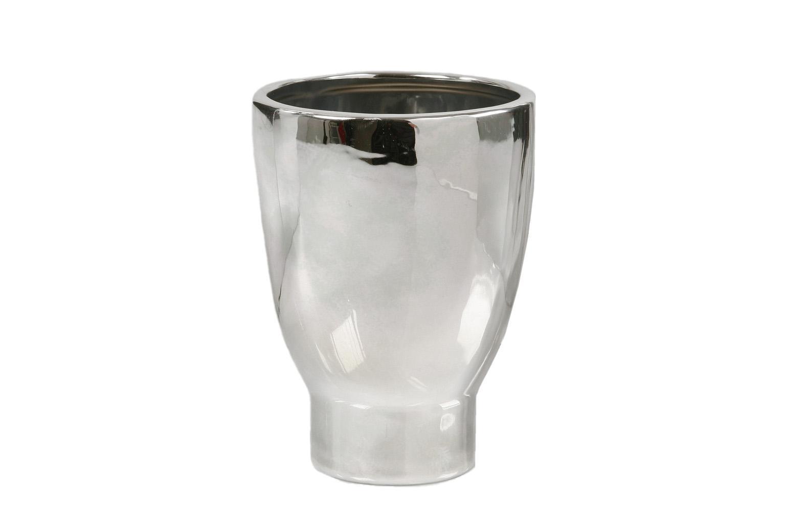 VASO ANTRACITE H16,5 D12,5CM.ARGENTO