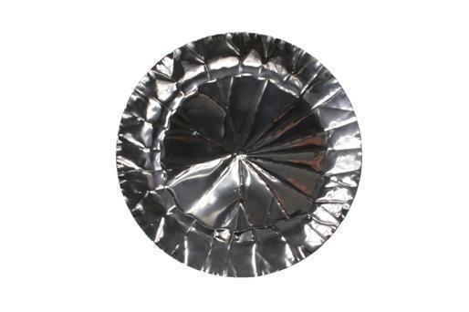 PIATTO DI METALLO D36,5CM. ARGENTO