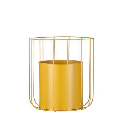 VASO MARAKESH TONDO MET.H31 D28CM. GIALLO